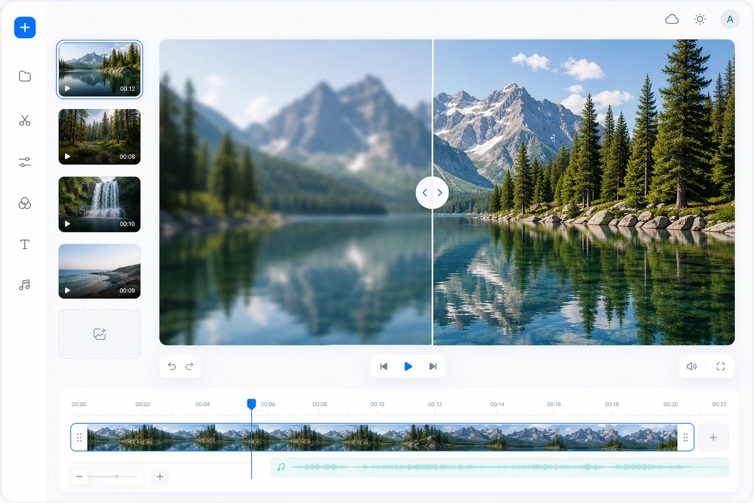Upload the video you want to upscale.